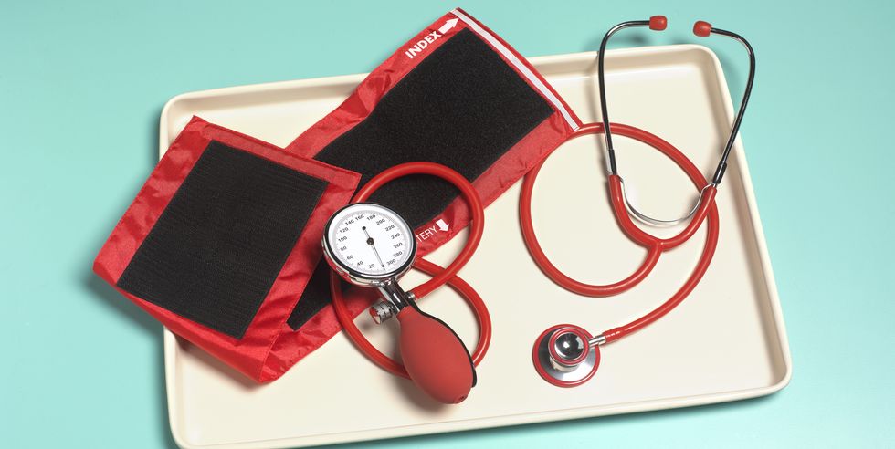 doctor's blood pressure tray