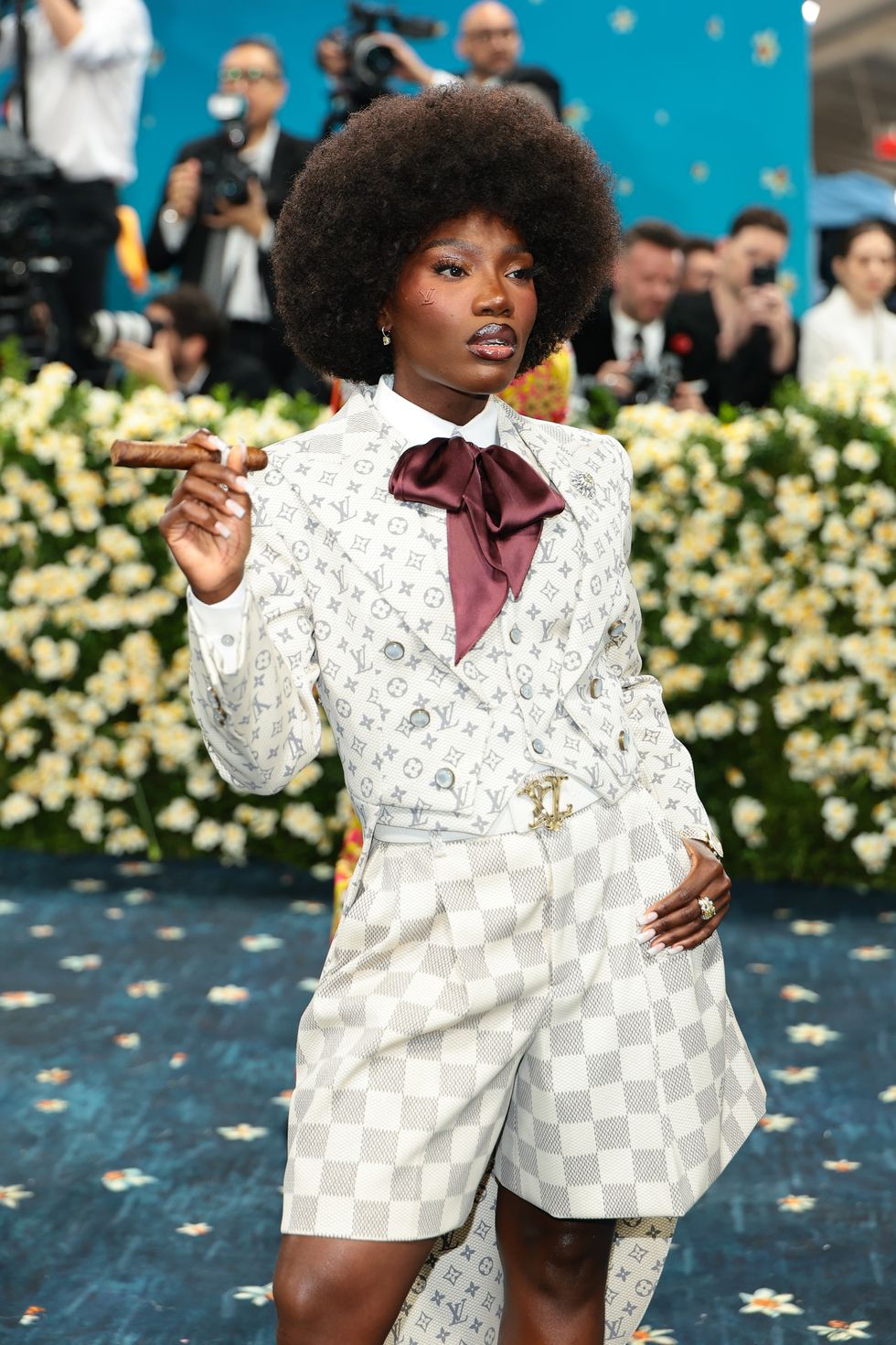 the 2025 met gala celebrating "superfine: tailoring black style" arrivals