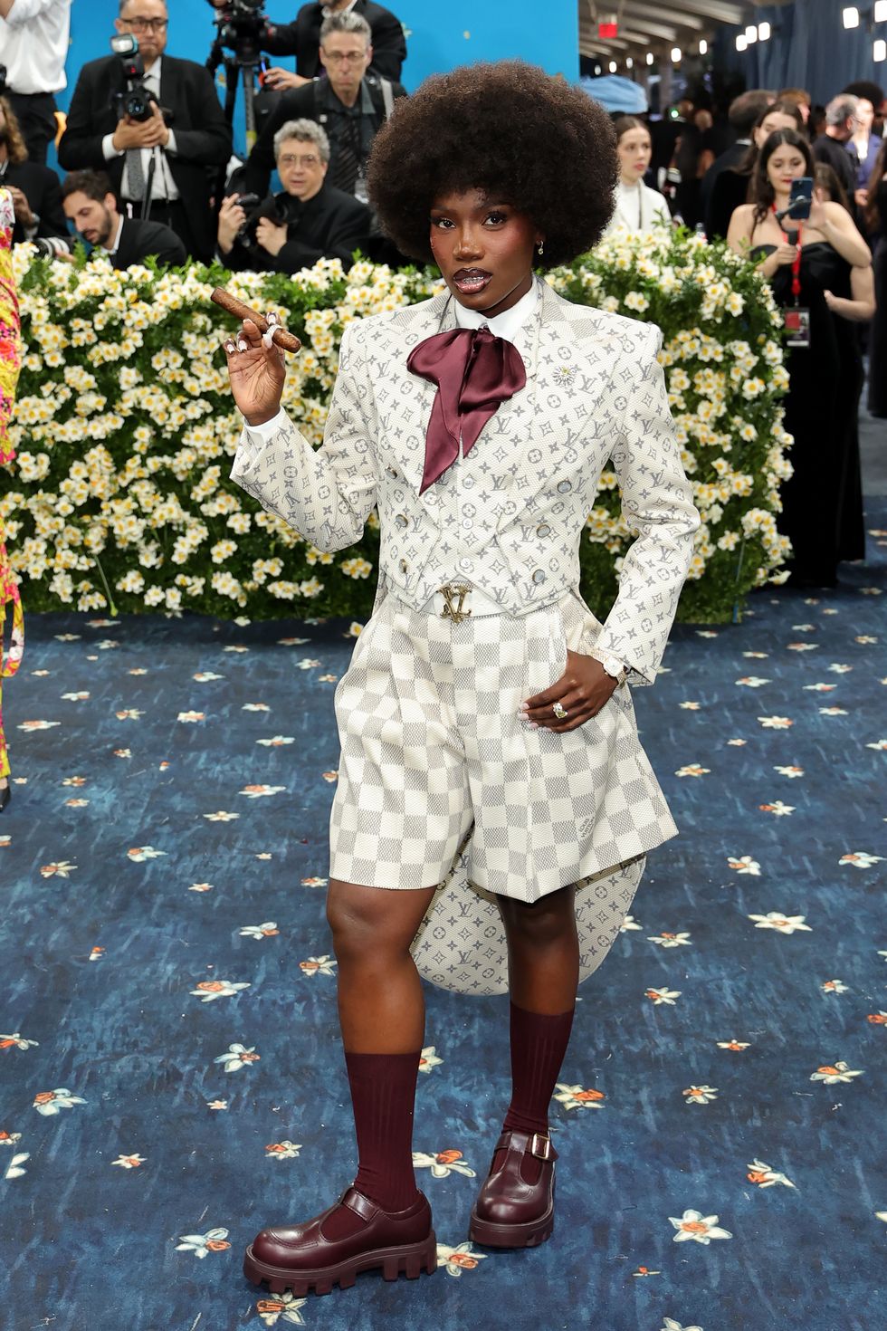 the 2025 met gala celebrating "superfine: tailoring black style" arrivals