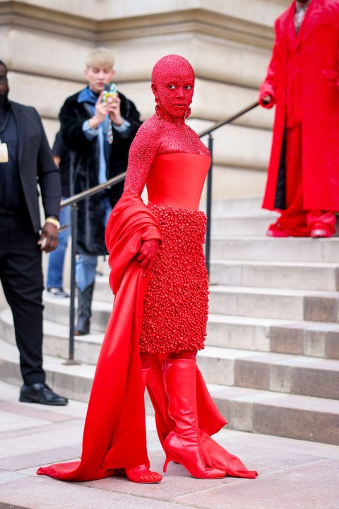 Doja Cat Wore Eyelashes as a Mustache and Soul Patch to Paris Fashion Week