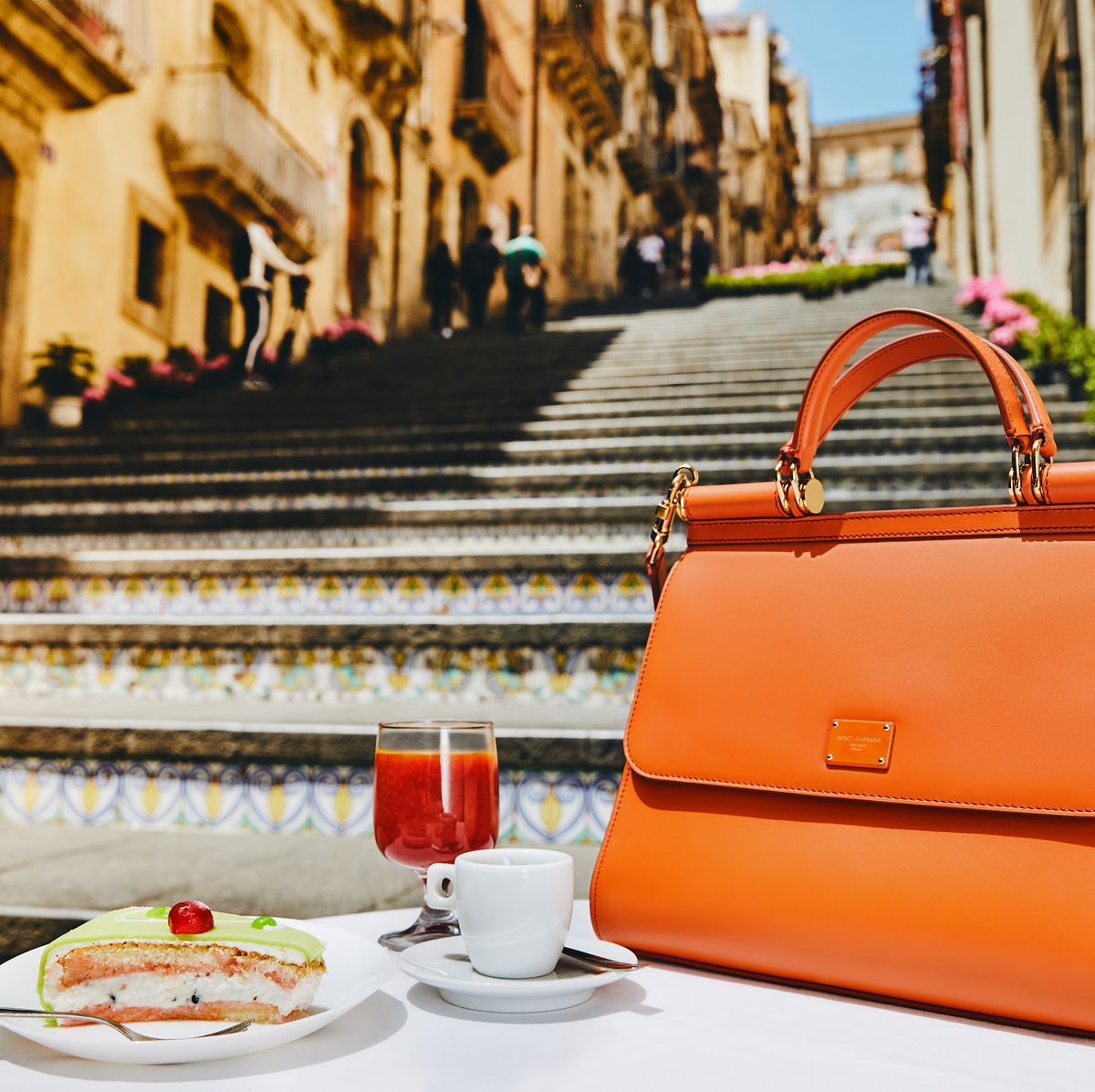 Dolce & Gabbana Orange Leather Small Miss Sicily Bag Dolce & Gabbana