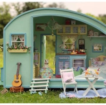 Turquoise, Property, Dollhouse, Home, House, Shed, Cottage, Backyard, Yard, Room, 