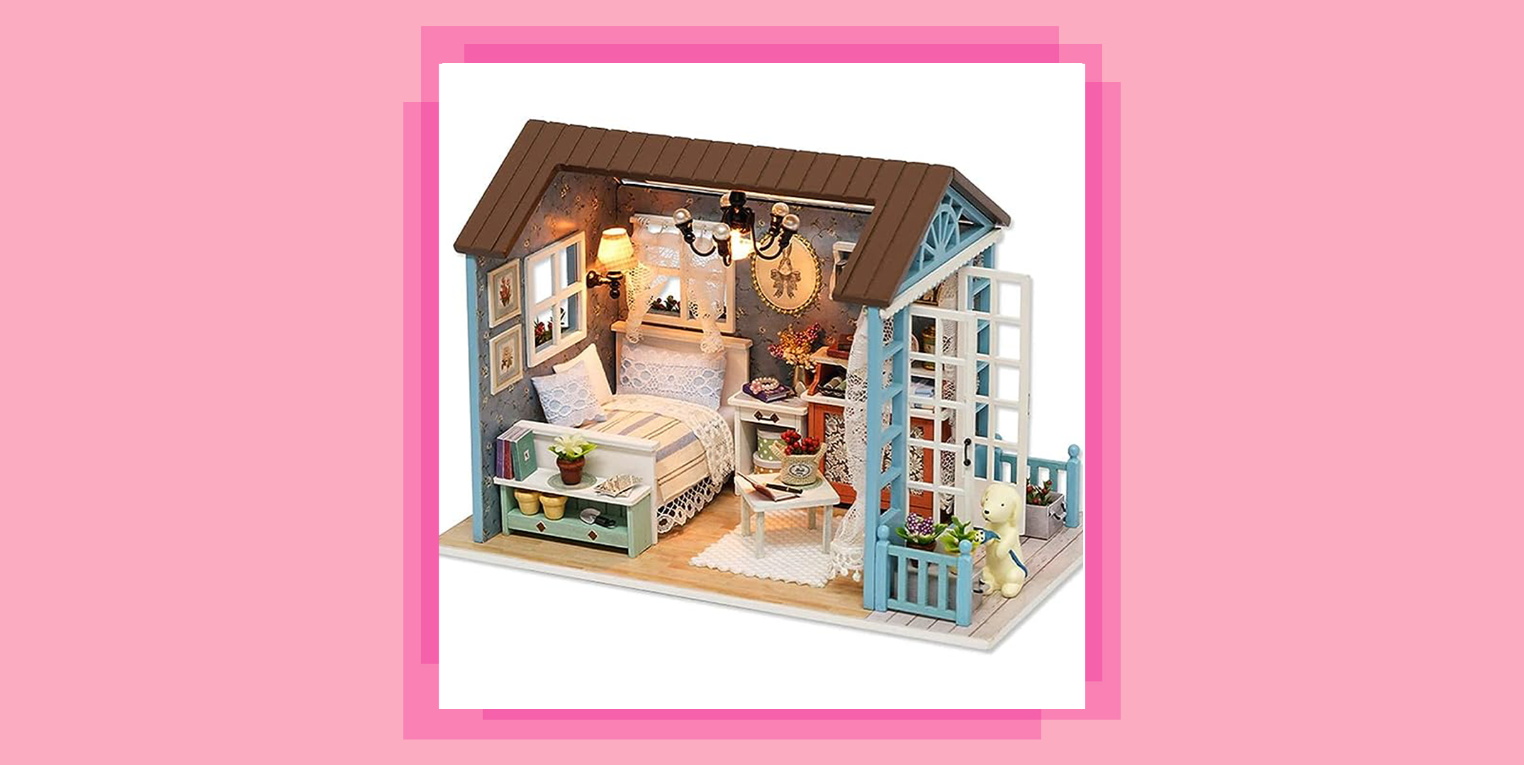 Rolife DIY Miniature Dollhouse Kit 1/24 Scale Tiny House Making Kit Home Decor Gifts for Adults & Teens (Honey Ice-cream Shop), Multicolor