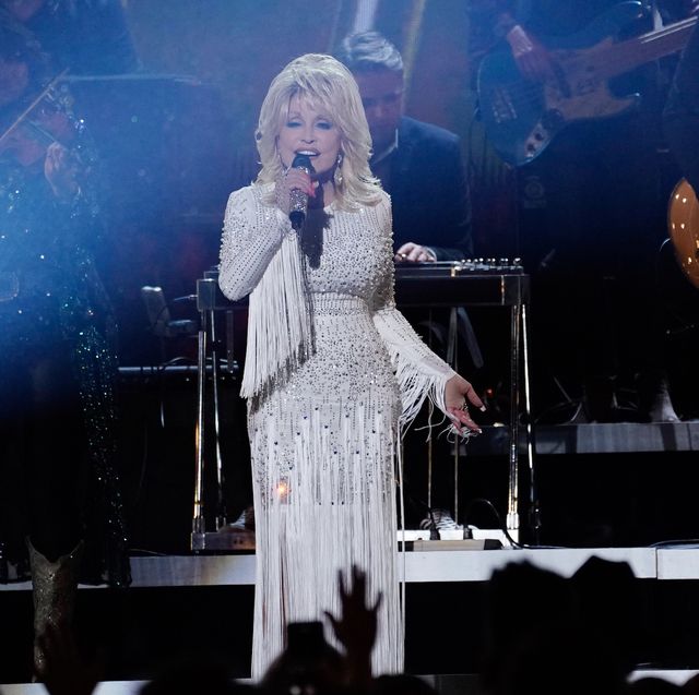 nashville, tennessee   november 13 dolly parton performs onstage at the 53rd annual cma awards at the bridgestone arena on november 13, 2019 in nashville, tennessee photo by mickey bernalwireimage