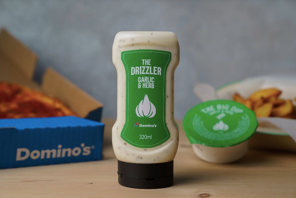 Domino's launches its iconic Garlic and Herb dip in BOTTLES