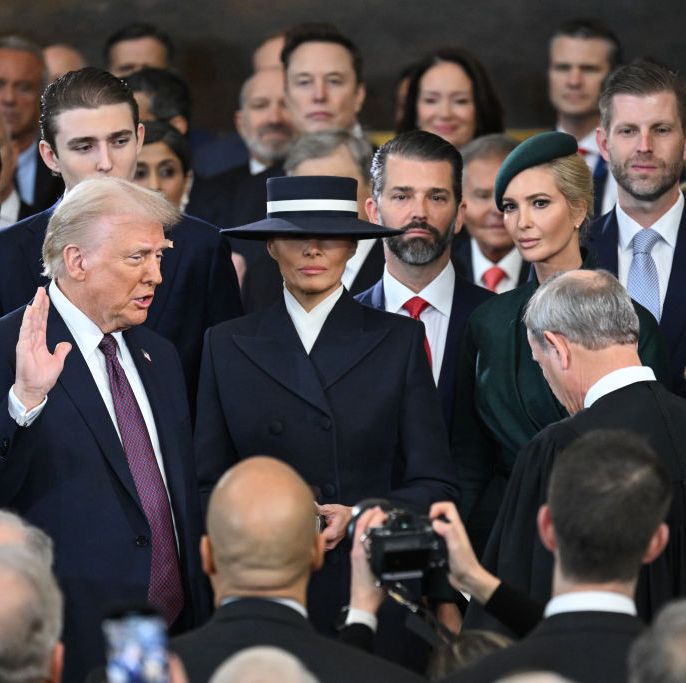 donald trump is sworn into office