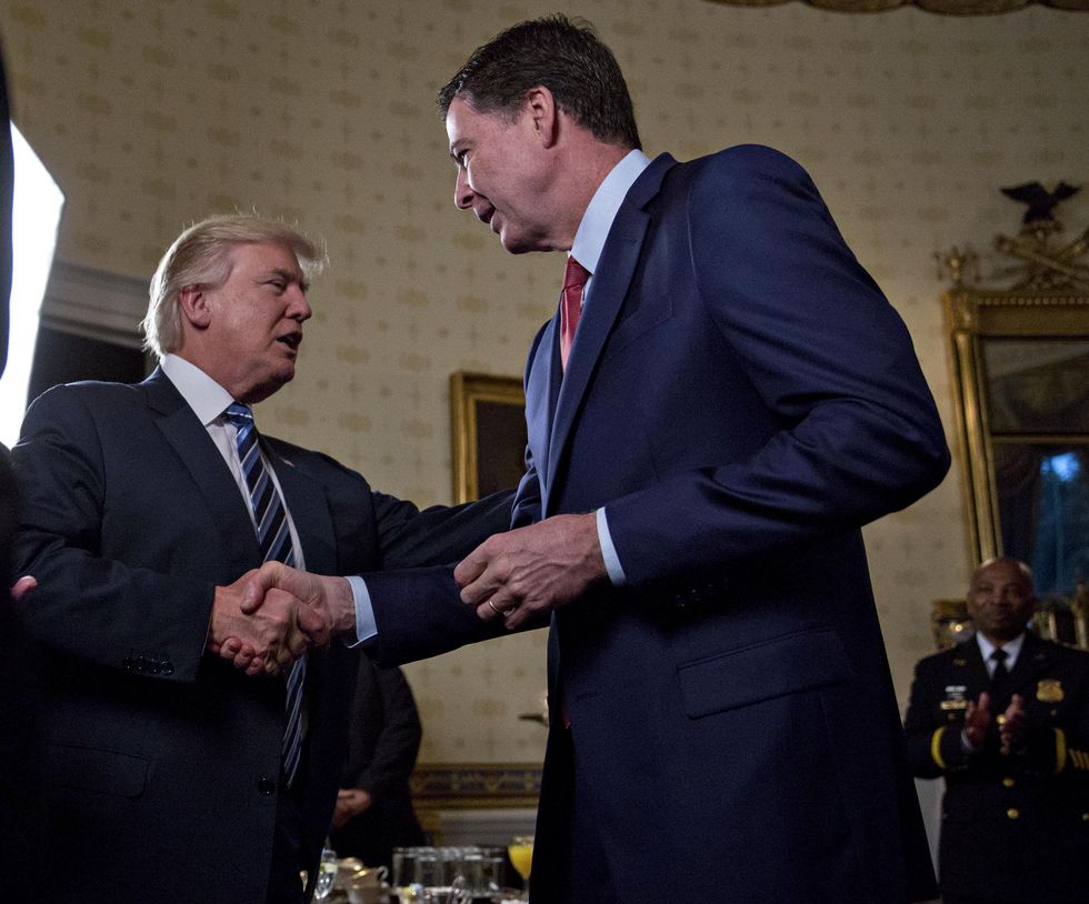 Donald Trump and James Comey in January 2017