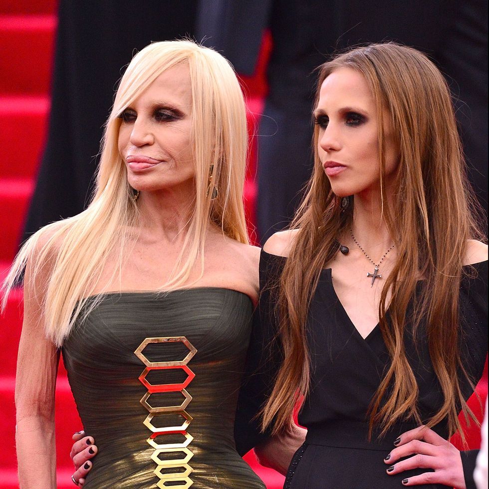 Donatella Versace and her daughter 