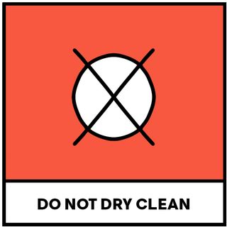do not dry clean laundry symbol