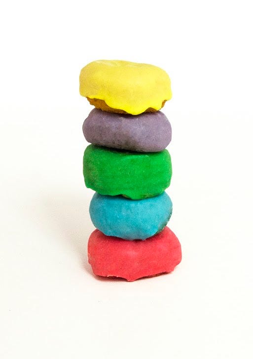 Macaroon, Yellow, Food, Play-doh, Food coloring, 