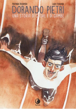 a book cover with a man holding a sword