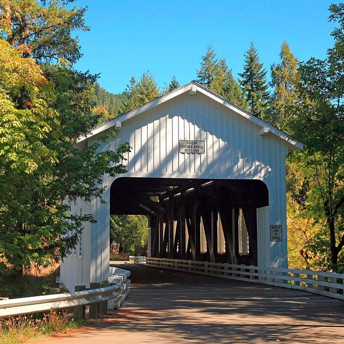 Dorena covered bridge near Cottage Grove Oregon