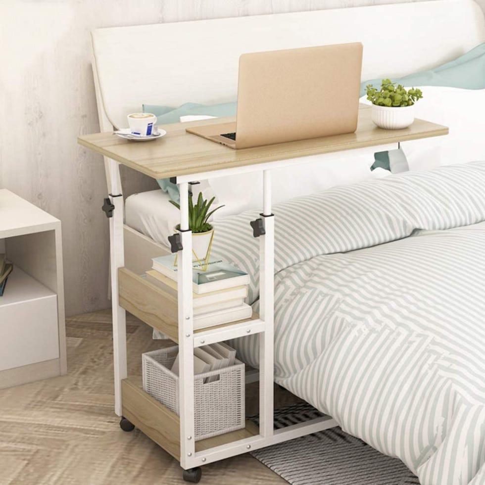 mesa auxiliar para la cama