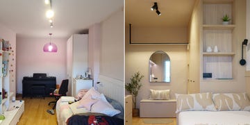 dormitorio antes y después
