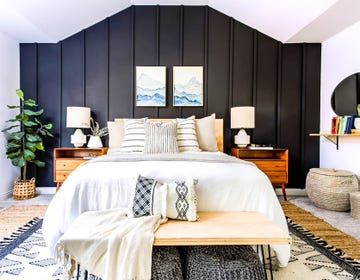 cómo decorar dormitorio con un cabecero para la cama diy hecho con tableros de madera de leroy merlin