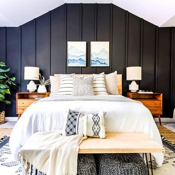 Cómo decorar dormitorio con un cabecero para la cama DIY hecho con tableros de madera de Leroy Merlin para crear un ambiente minimalista en la habitación cómo decorar dormitorio con un cabecero para la cama diy hecho con tableros de madera de leroy merlin
