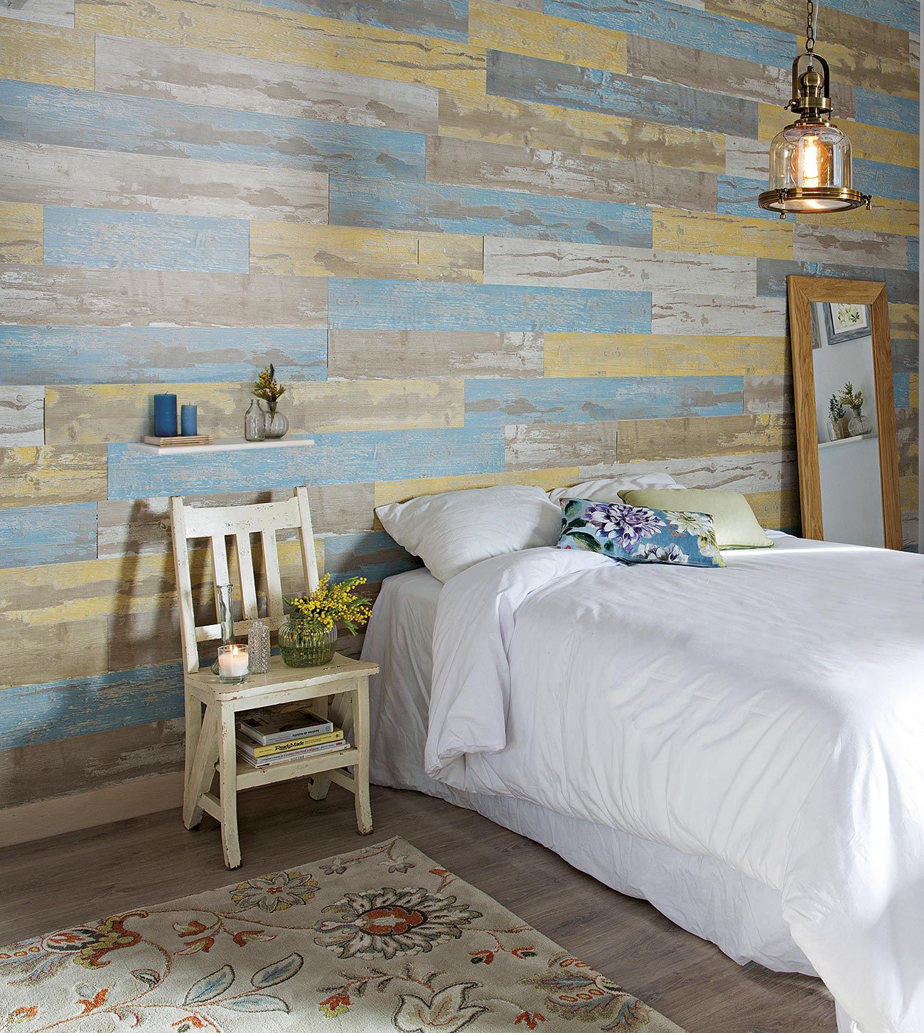 consumidor Lujo Automáticamente Cabecero y pared decorada con lamas de madera - Manualidades