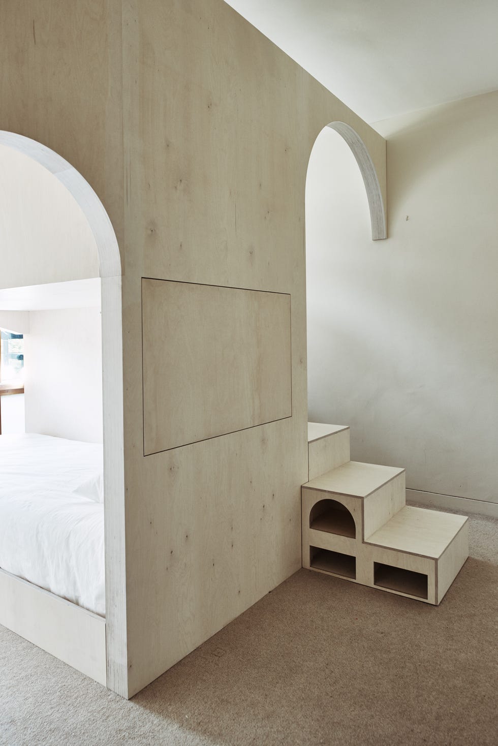 Dormitorio infantil abatible de diseño minimalista
