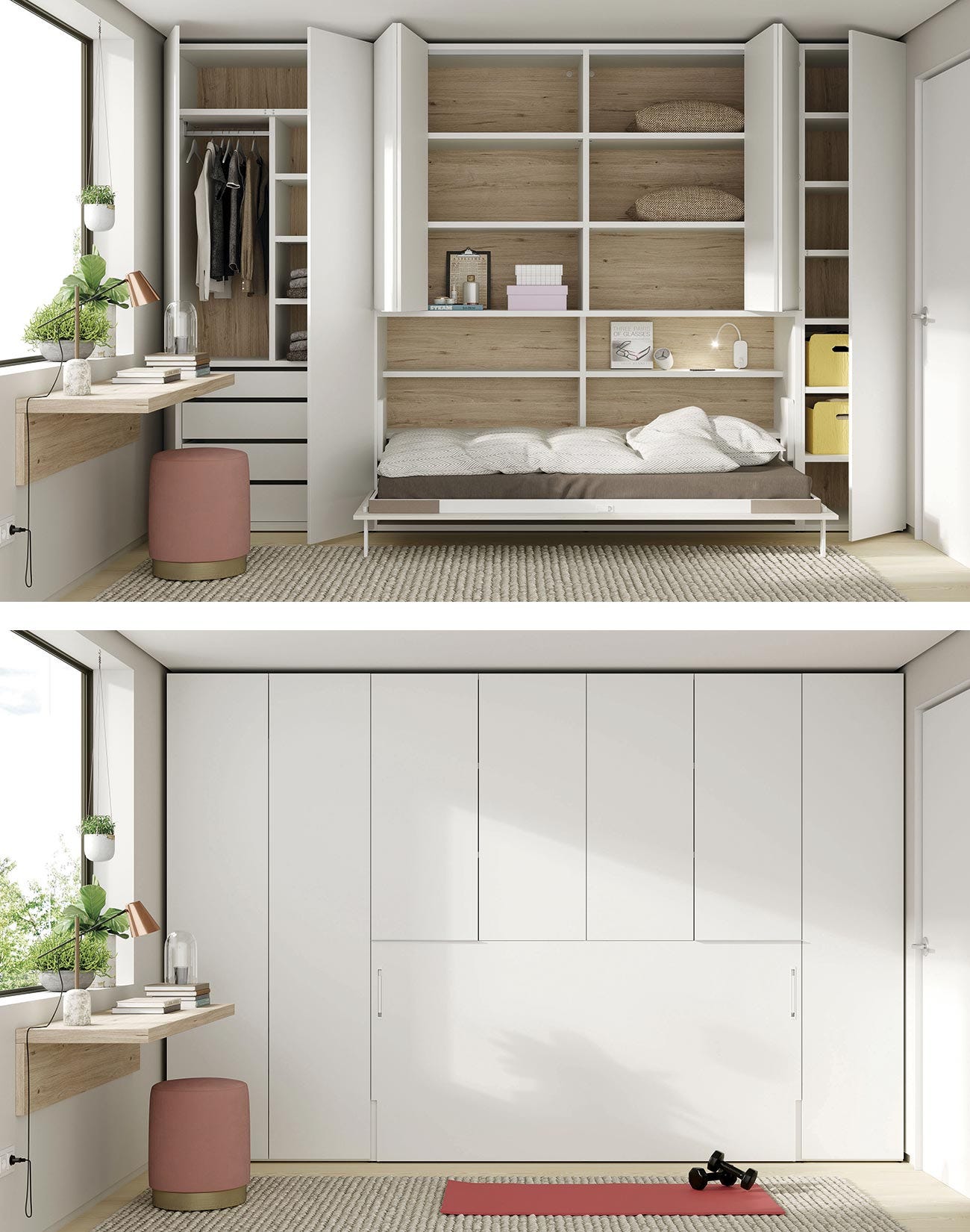 dormitorio juvenil cama abatible