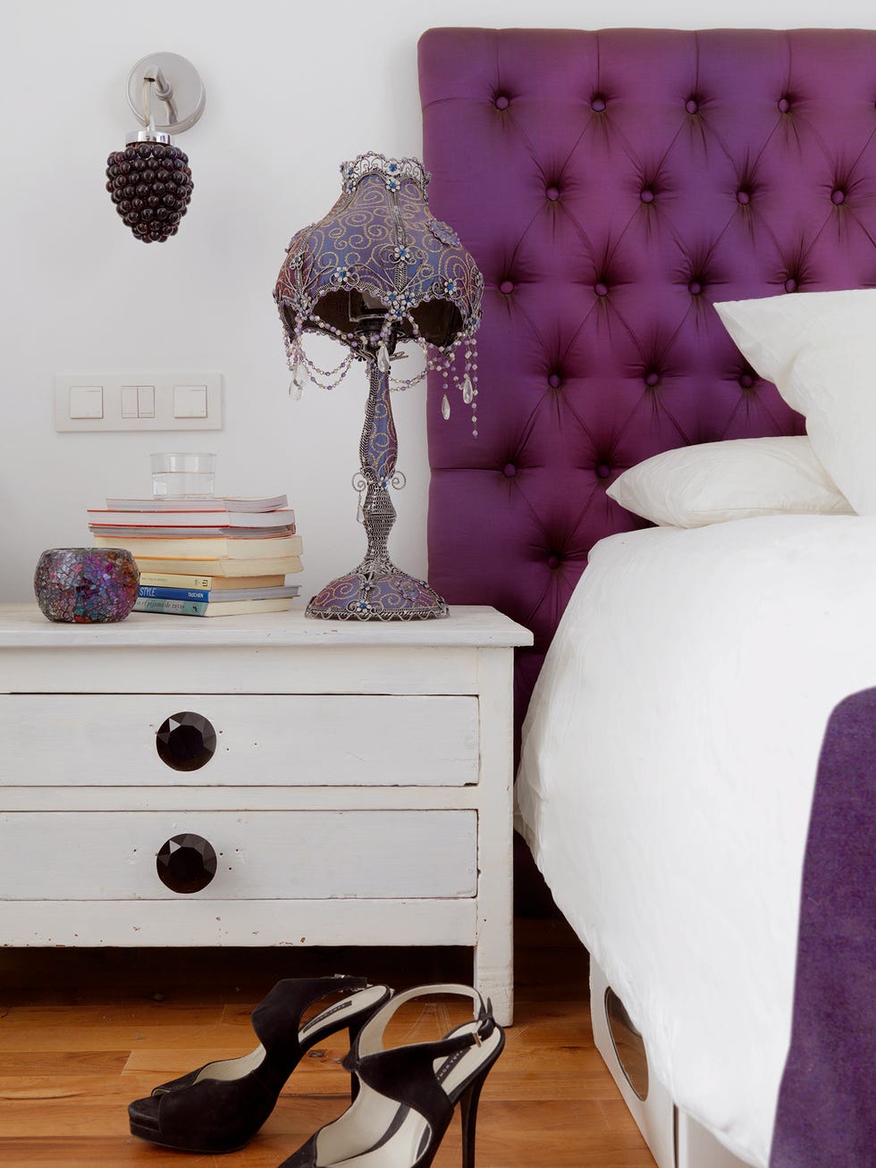 dormitorio femenino con glamour