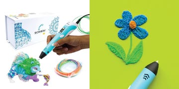 a flower and the 3d pen used to create it, part of a good housekeeping list of the best 3d pens