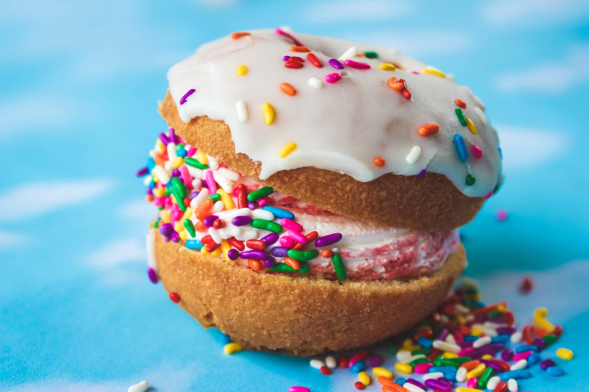 Cosmic Ice Cream Co. - Spice up your hump day with a Scoop Donut Ice Cream  Sandwich 🤤 Enjoy a glazed donut from @rileysdonuts stuffed with one scoop  of your choice. Come