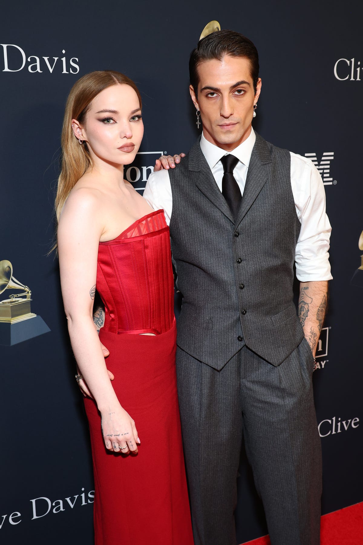 Dove Cameron and Damiano David Make Relationship Debut at Pre-Grammys Gala