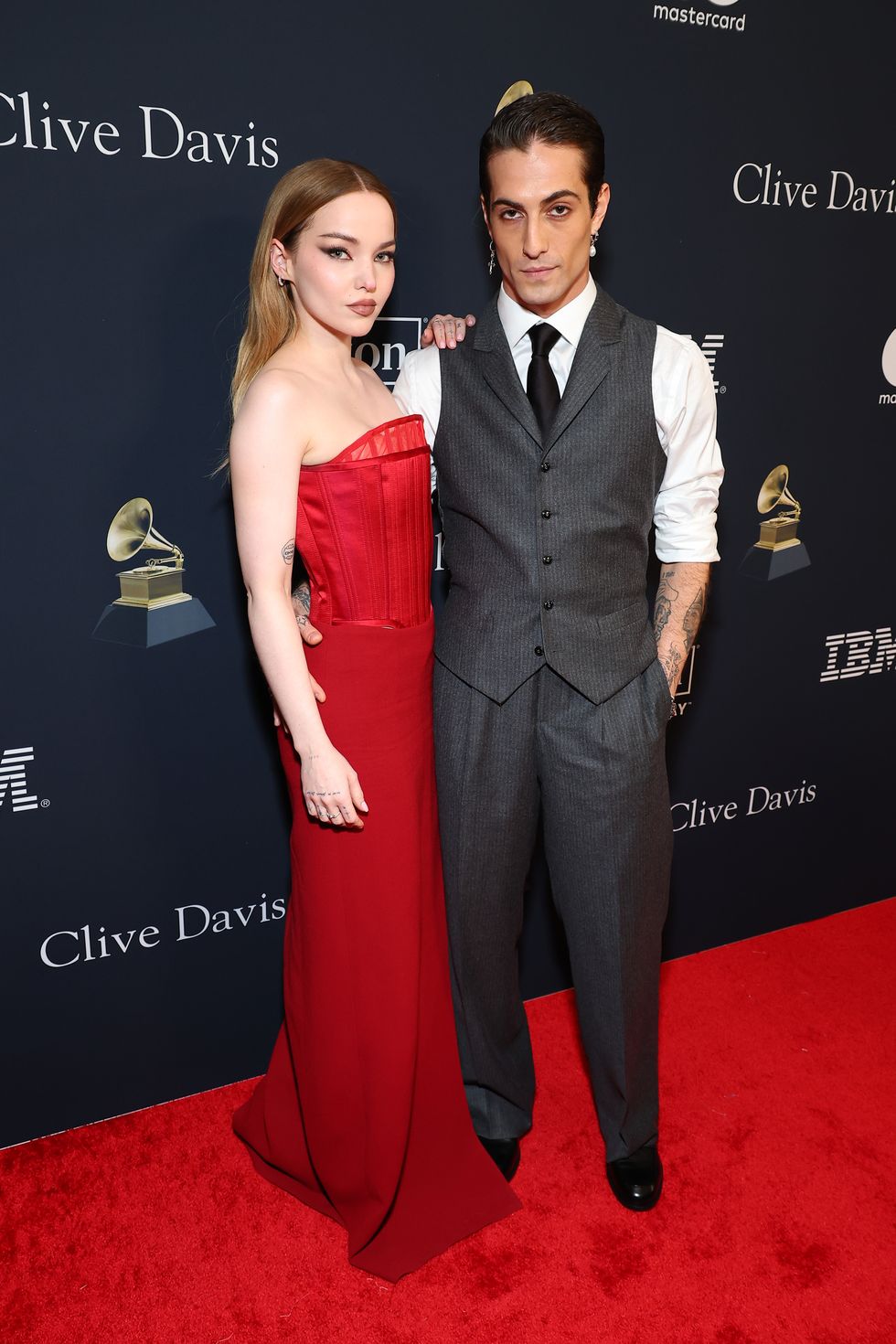 Dove Cameron and Damiano David Make Relationship Debut at Pre-Grammys Gala