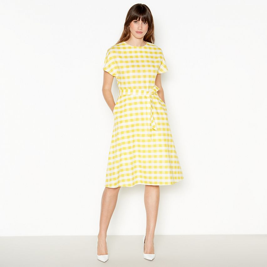 Principles yellow sale gingham dress