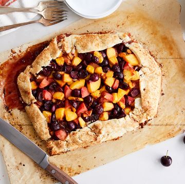 mixed stone fruit galette