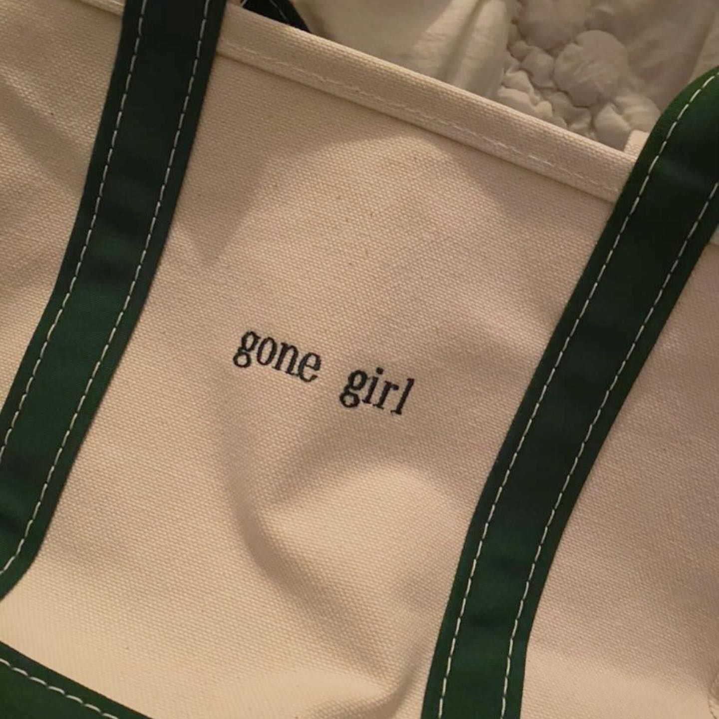 a gone girl boat and tote from the ll bean ironic boat and tote account