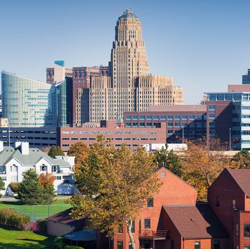 downtown buffalo new york usa skyline