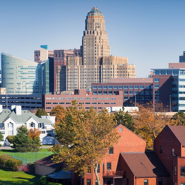 downtown buffalo new york usa skyline