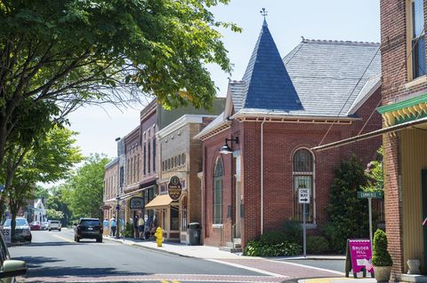 Downtown scene of Berlin; Berlin, Maryland, United States of America