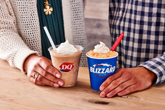 dairy queen pumpkin cookie butter milkshake