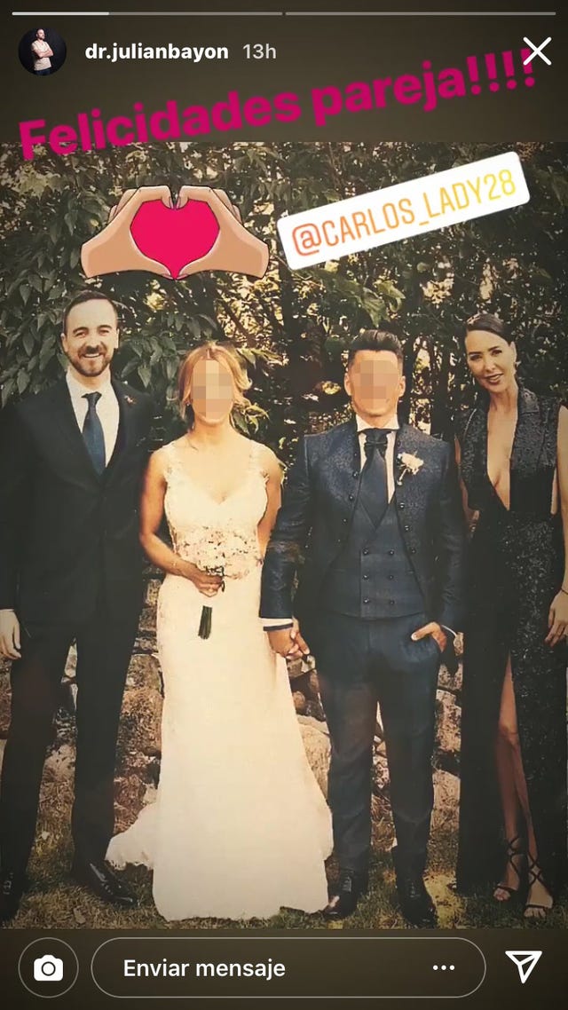 Vania Millán con su novio Dr. Julián Bayón Díaz