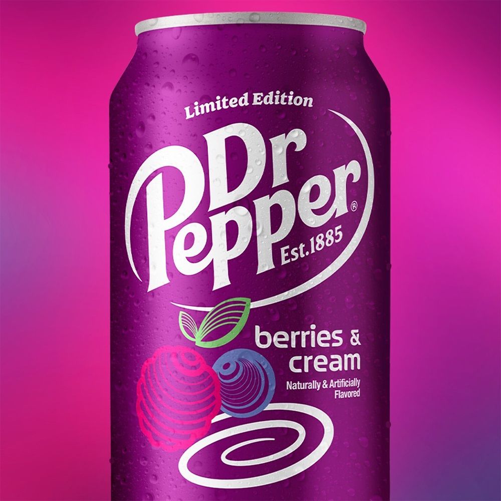 Dr Pepper Berries & Cream Soda Is Back to Bring the Blueberry, Raspberry,  and Vanilla Flavor, dr pepper