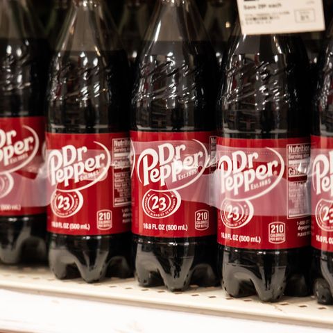 los angeles, united states   20200201 bottles of dr pepper seen in a target superstore photo by alex taisopa imageslightrocket via getty images