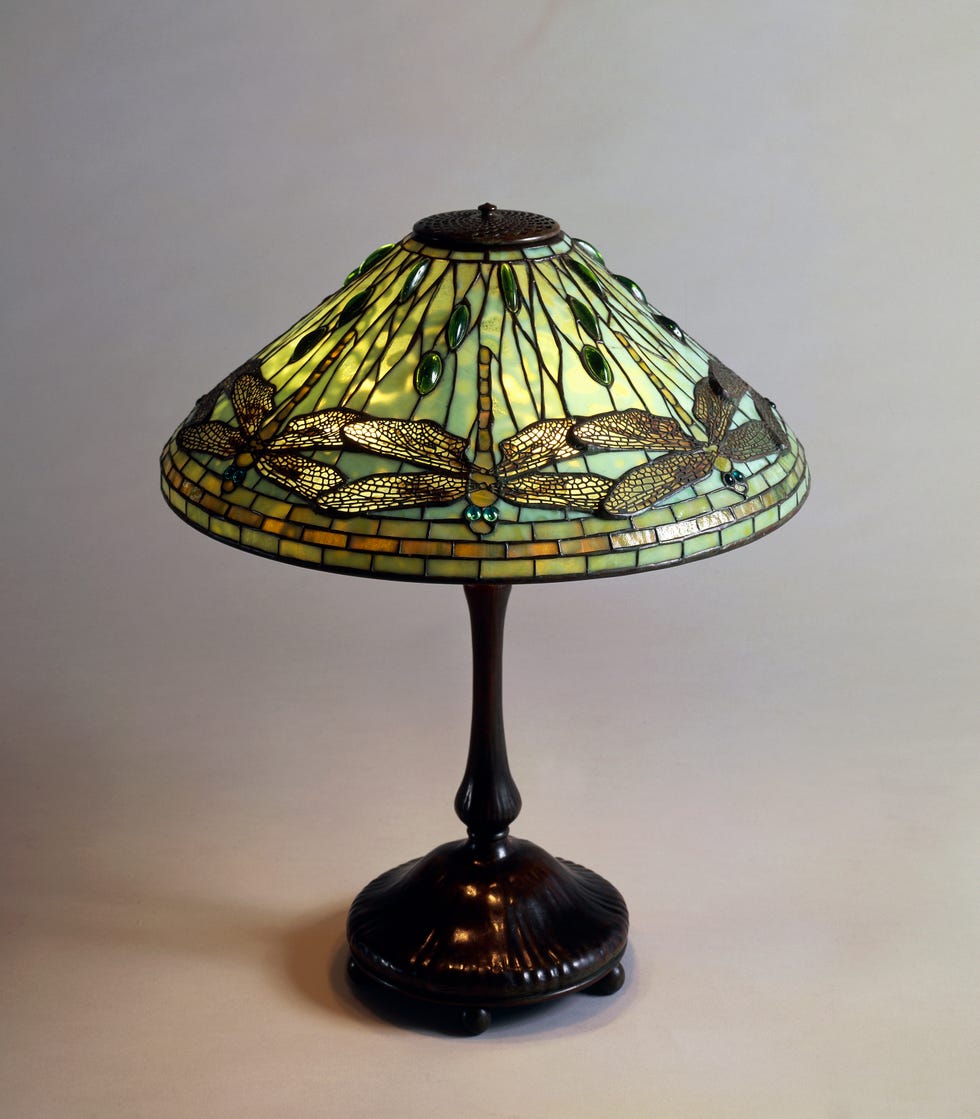 Dragonfly Tiffany table lamp from Clara Driscoll