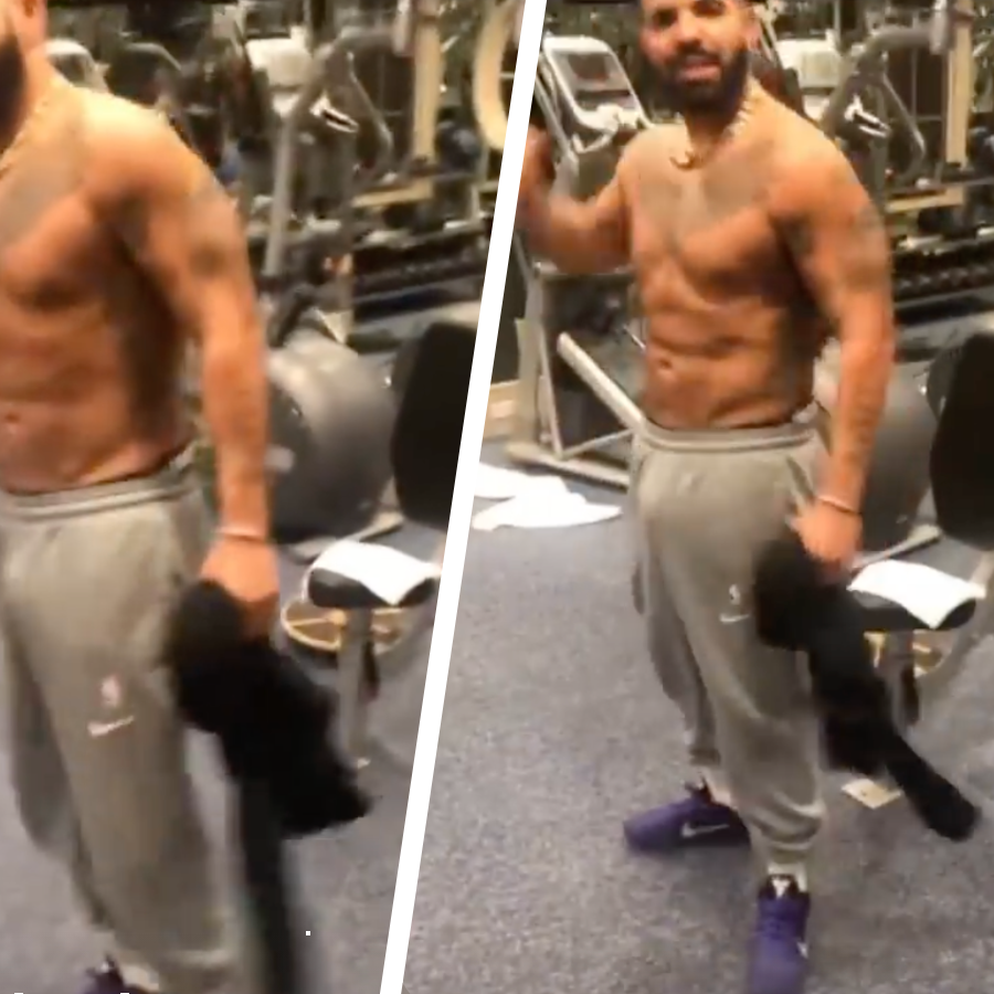Drake Showed Off His Ripped Arms and Chest in a New Shirtless Gym Video