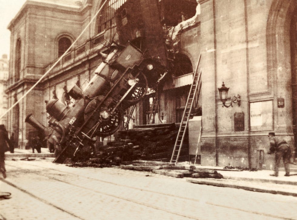 accident at montparnasse, paris, 1895