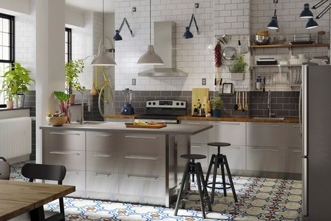 shot of colorful kitchen