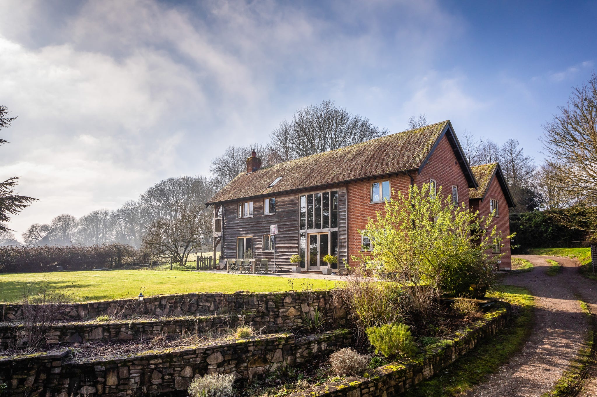 Drayton Corner Barn With River Views For Sale in Hampshire