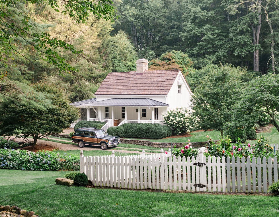 dreamy white cottage with front porch