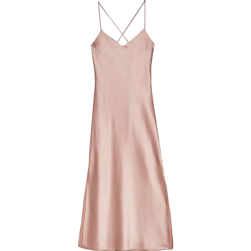 Clothing, Dress, Day dress, Pink, A-line, Cocktail dress, Neck, Peach, camisoles, Beige, 