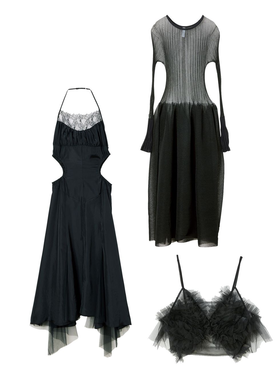 a black dress and a black dress