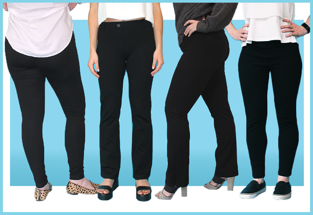 Betabrand Womens Black Dress Pant Yoga Pants Crop Classic Size S