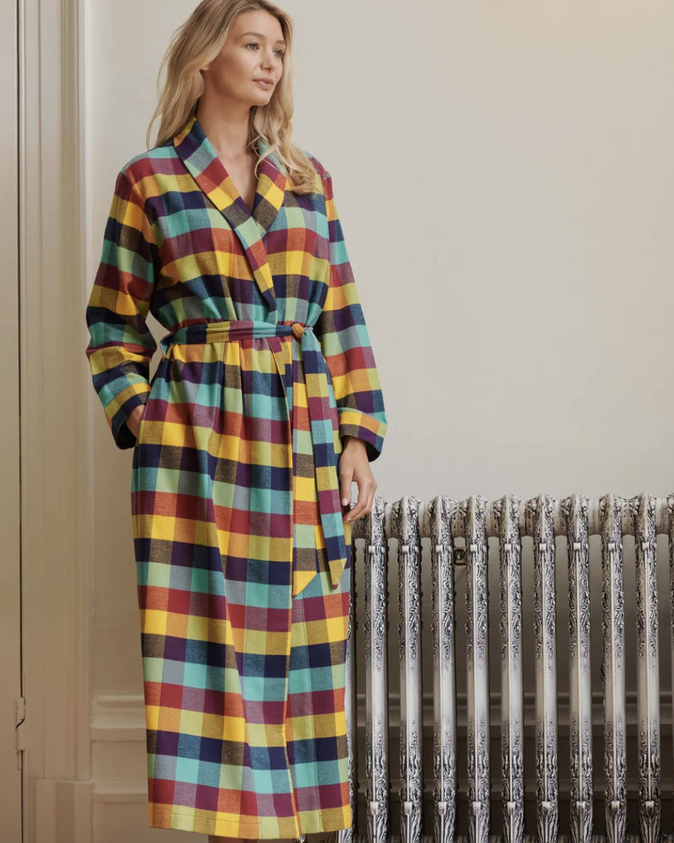 brushed cotton dressing gown