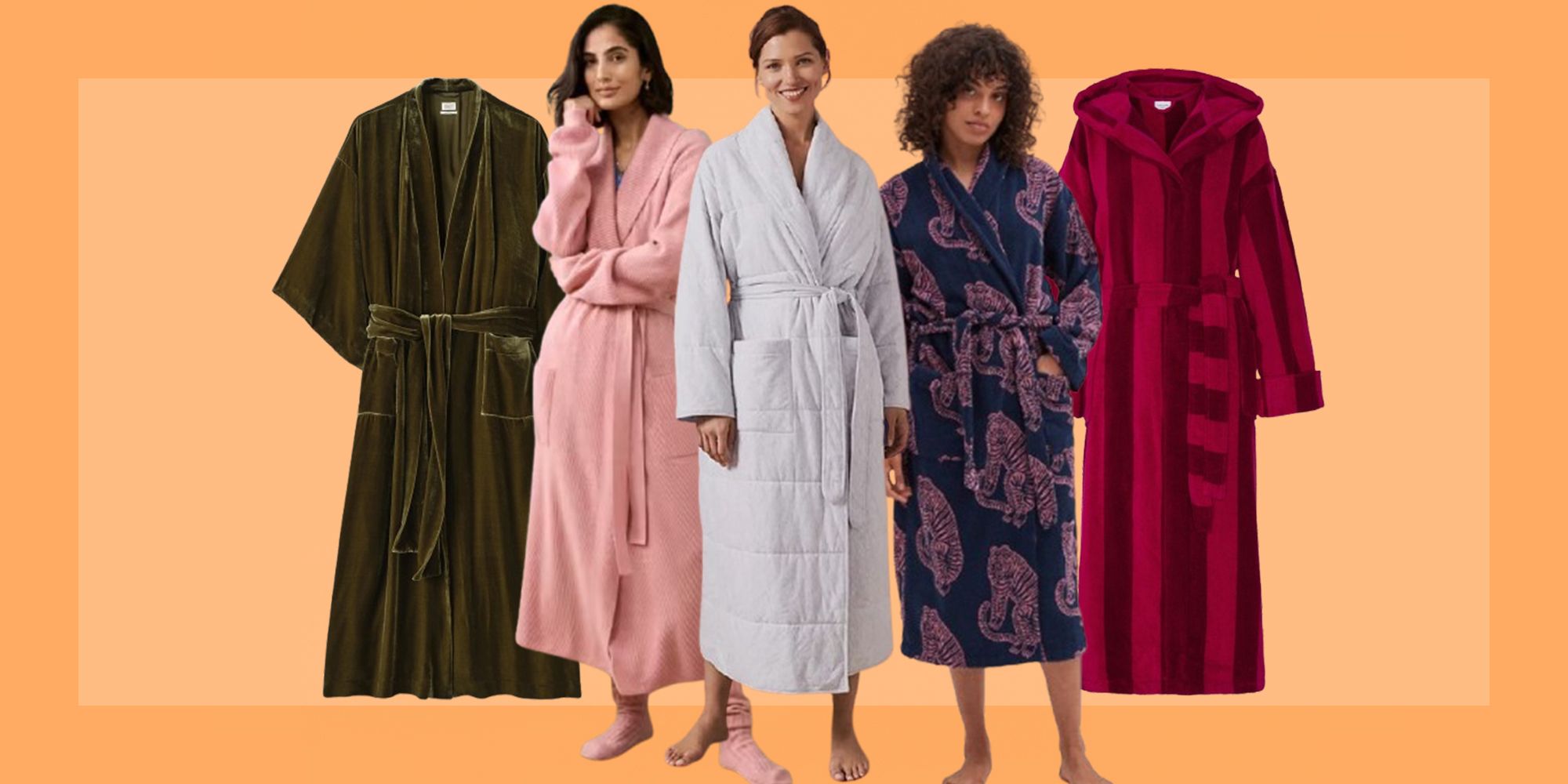 Luxury cotton dressing gowns ladies best sale