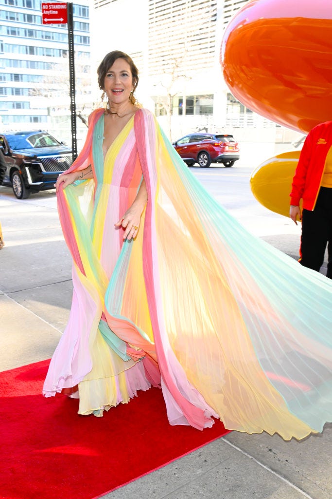 drew barrymore on february 20, 2024 in new york city
